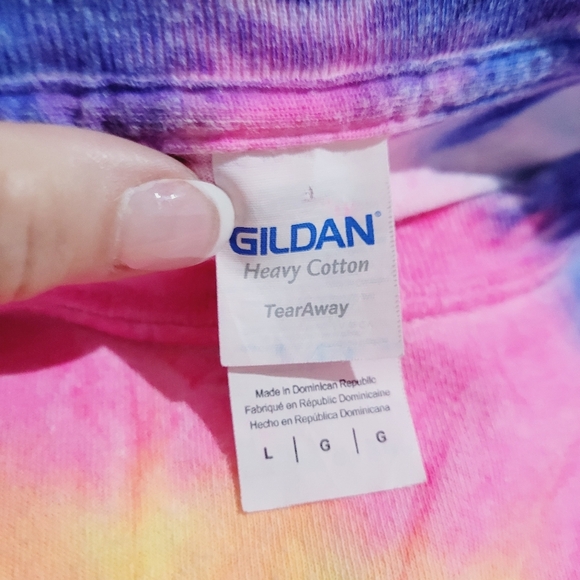 Great Smoky Mountain Tie Dye T-shirt 100% Cotton Unisex Size Large Embroidered - Picture 8 of 9